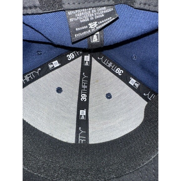 NEW ERA NEW ENGLAND PATRIOTS 39THIRTY HAT SIZE M/L NEW W/IMPERFECTIONS NAVY BLUE - Picture 10 of 11